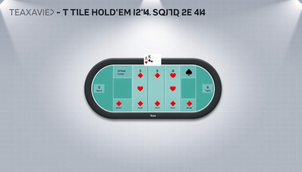 A sleek, modern infographic depicting a Texas Hold'em position strategy chart. The chart is presented on a clean, minimalist background with a subtle grid pattern, illuminated by soft, directional lighting. The chart itself features clear, intuitive visuals that convey the optimal play for each position at the poker table, with colors and shapes that are easy to understand at a glance. The overall impression is one of professionalism and utility, perfectly suited to educate and inform new poker players about the importance of position in their strategic decision-making.